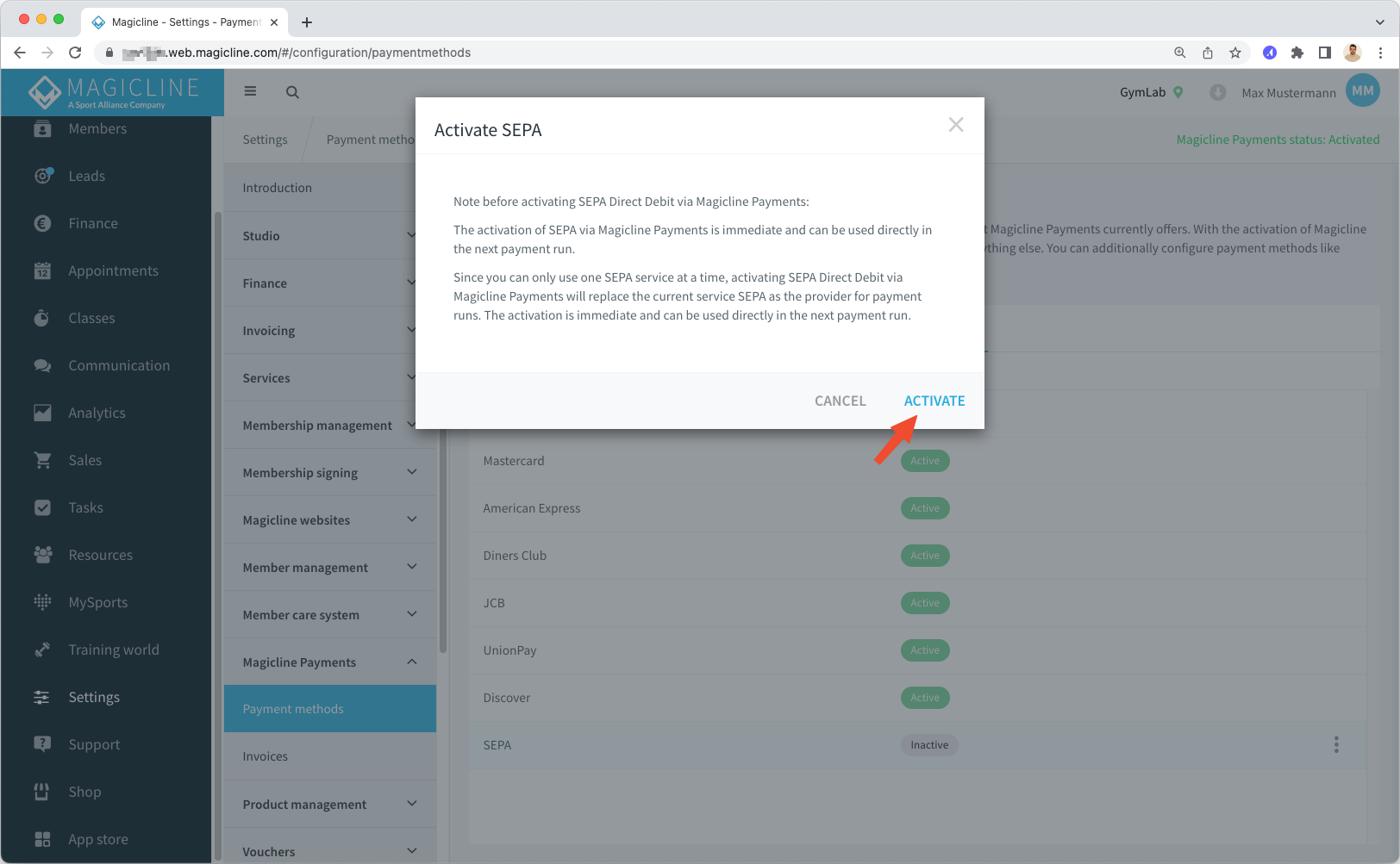 SEPA direct debits with Magicline Payments: automatic collection and  synchronization of returned direct debits – Magicline GmbH