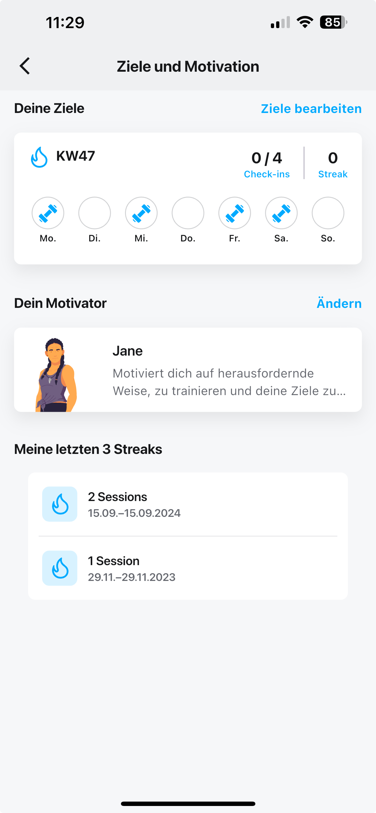 Ziele Screenshot