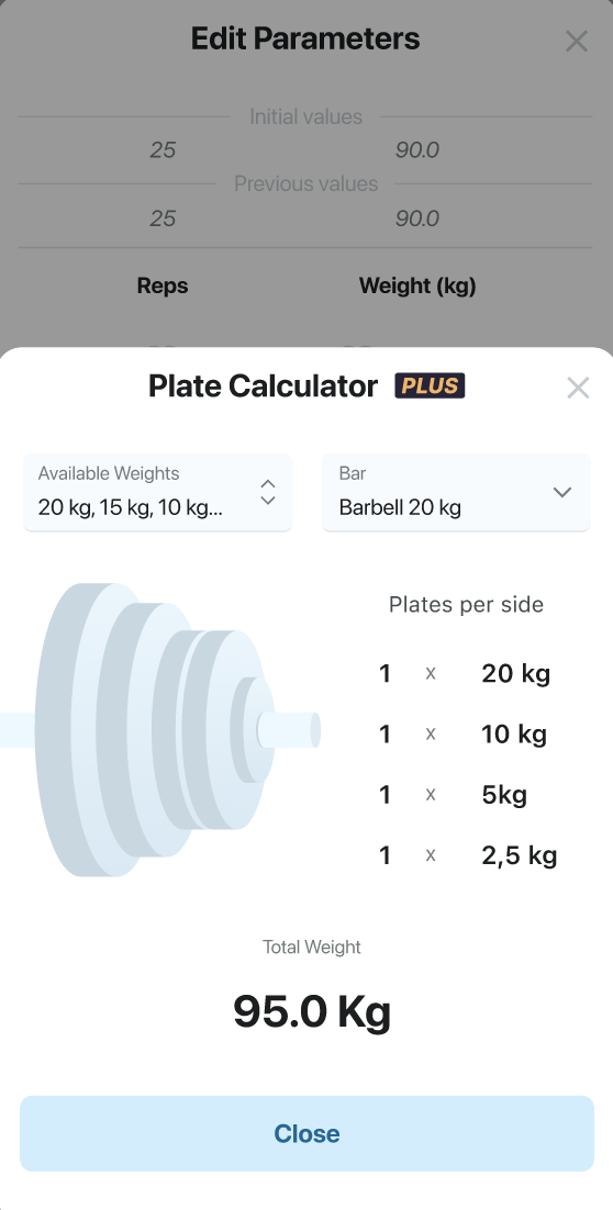 Plate Calculator Screenshot