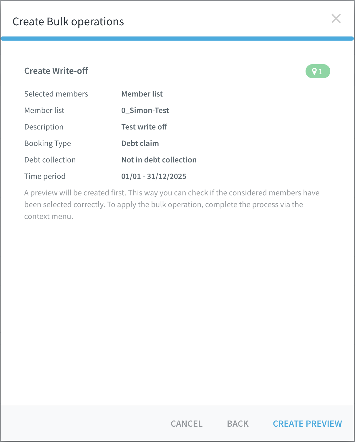 Summary step before Create preview