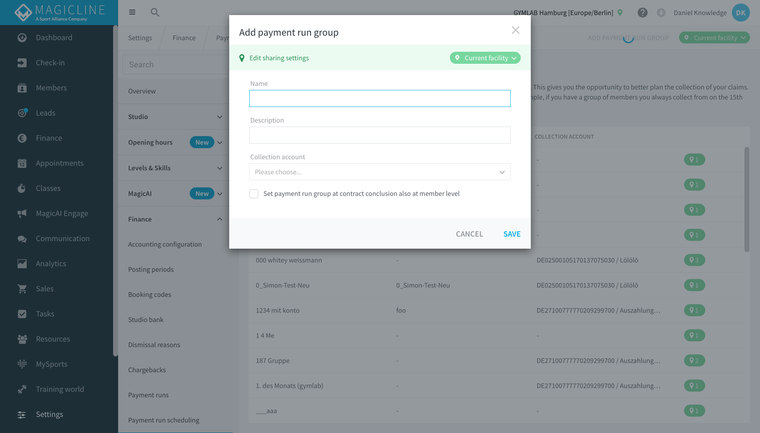 Add payment run group