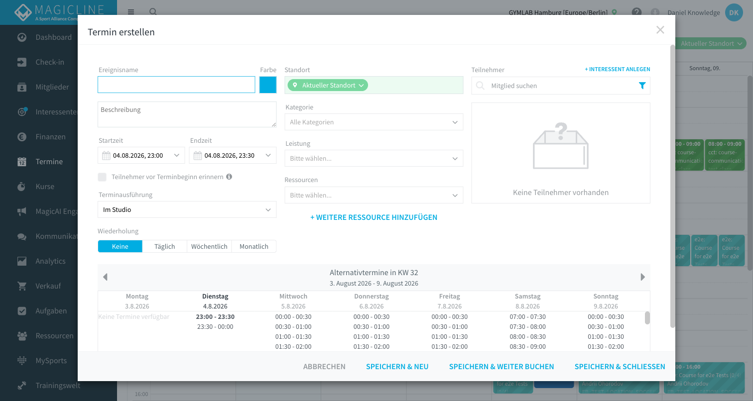 create appointment