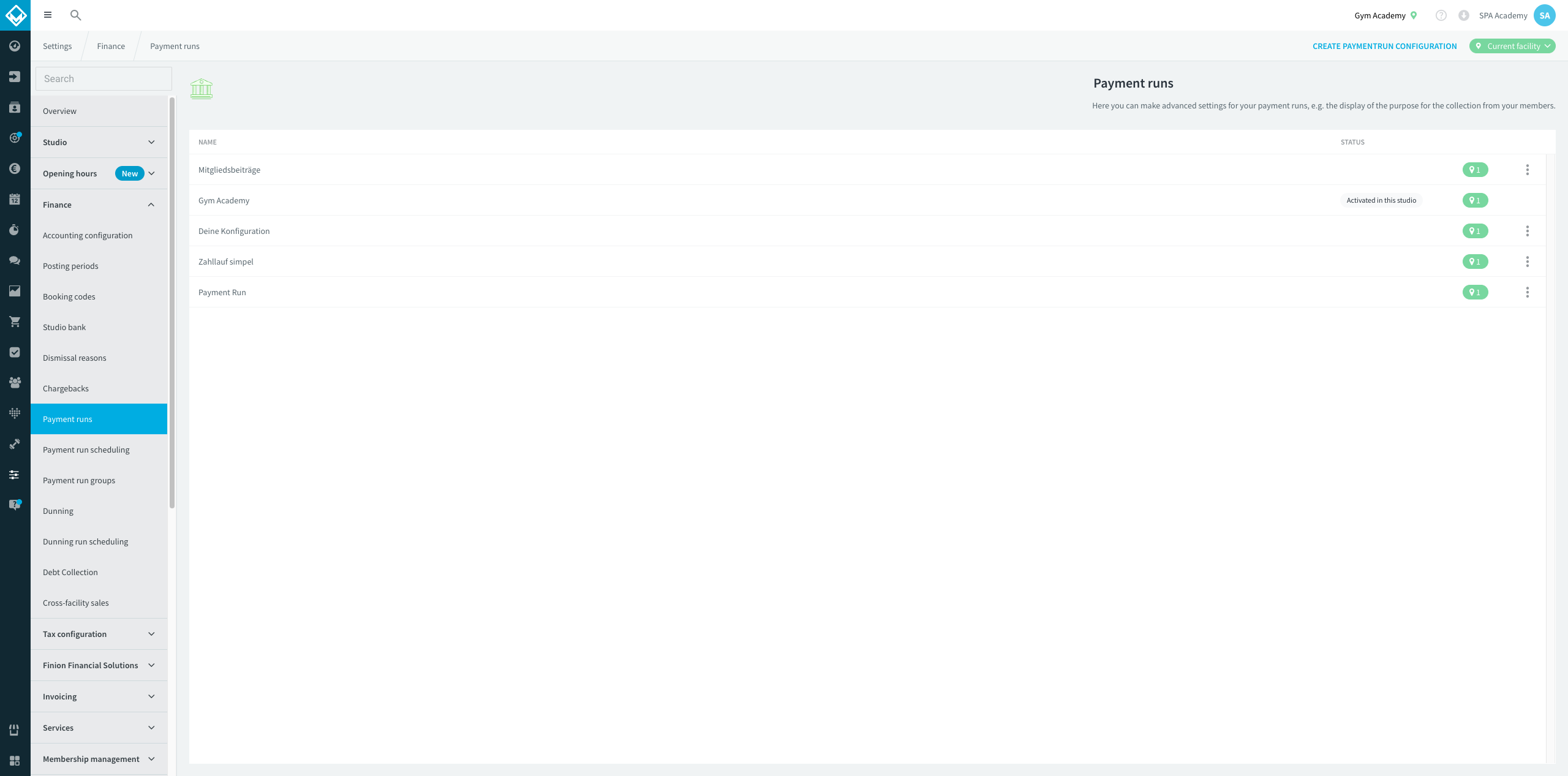 Créer une configuration de cycle de paiement