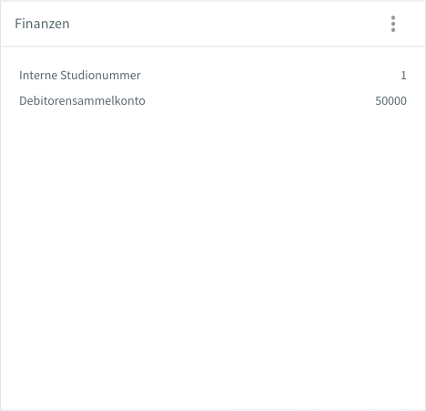 Finanzen-Kachel: Debitorensammelkonto