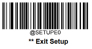 Codice a barre Exit Setup