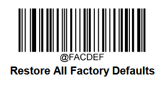 Code-barres Restore All Factory Defaults
